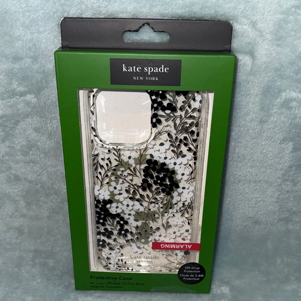 kate spade Black and White Floral iPhone 15 Pro Max Case